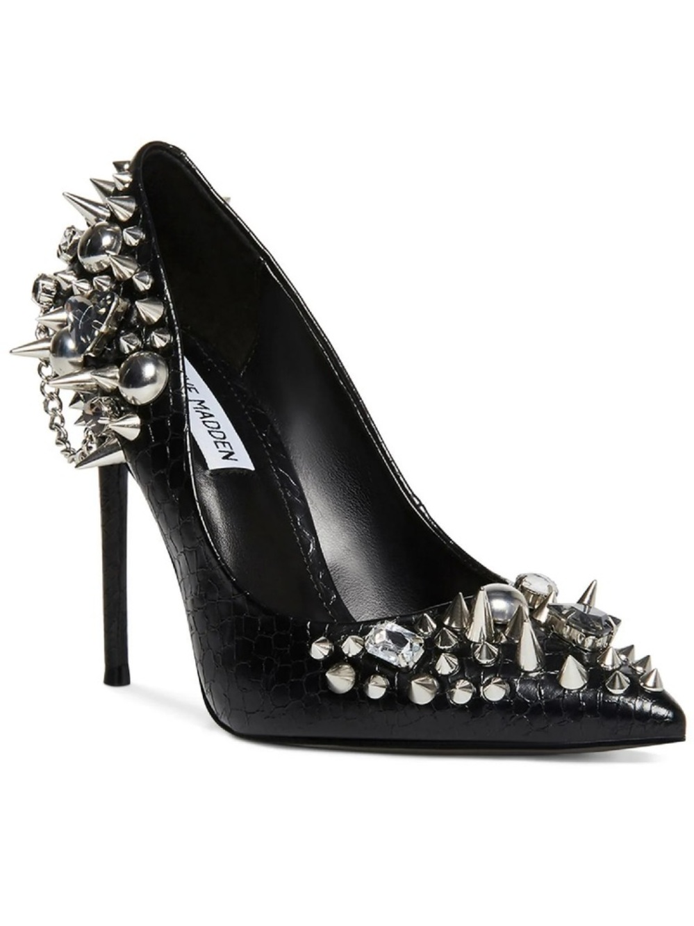 🆕{Steve Madden}Veronicka Spike & Crystal Embellished Pumps